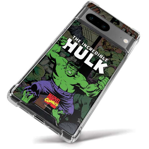 Marvel Classic Comics Hulk Fighter Vintage Google Pixel 8a Clear Case